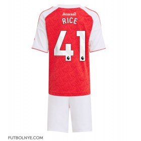 Camiseta Arsenal Declan Rice #41 Primera Equipación para niños 2025-26 manga corta (+ pantalones cortos)